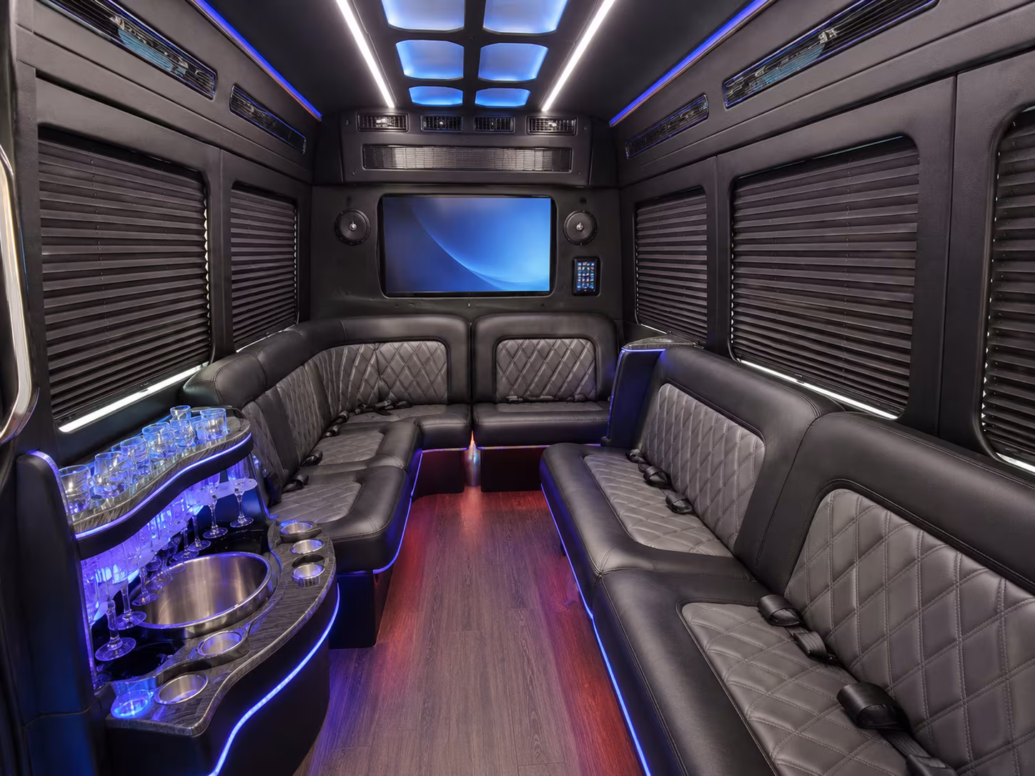 paterson party bus interior